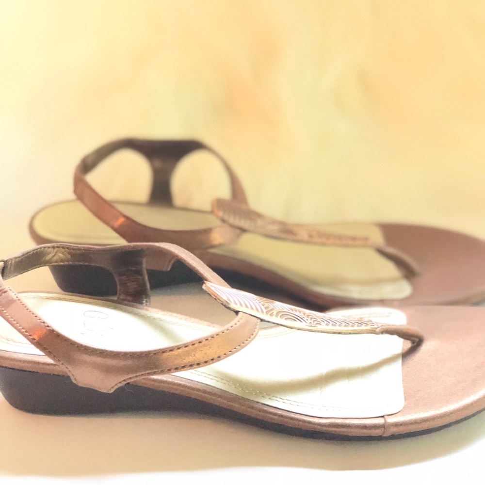 🍂 FALL SALE! Brown T-Strap Slingback Sandals